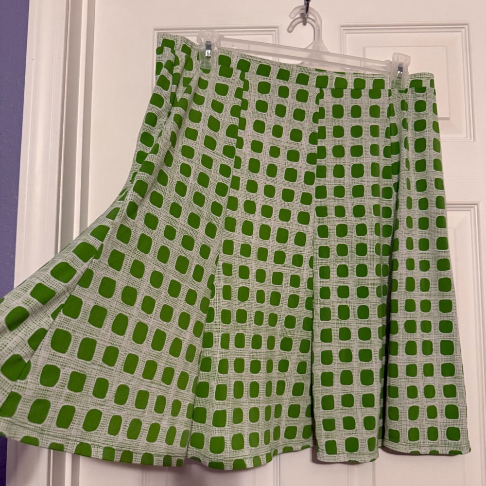 George Green Squares A-Line Midi Skirt - Picture 6 of 8